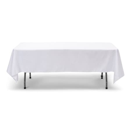 Atlas Commercial Products 60" x 102" Polyester Tablecloth, White PY-60x102-01